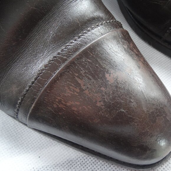 Ermenegildo Zegna ITALY Brown Leather Dress Loafer Shoes US 9.5 Double Monk main image 2